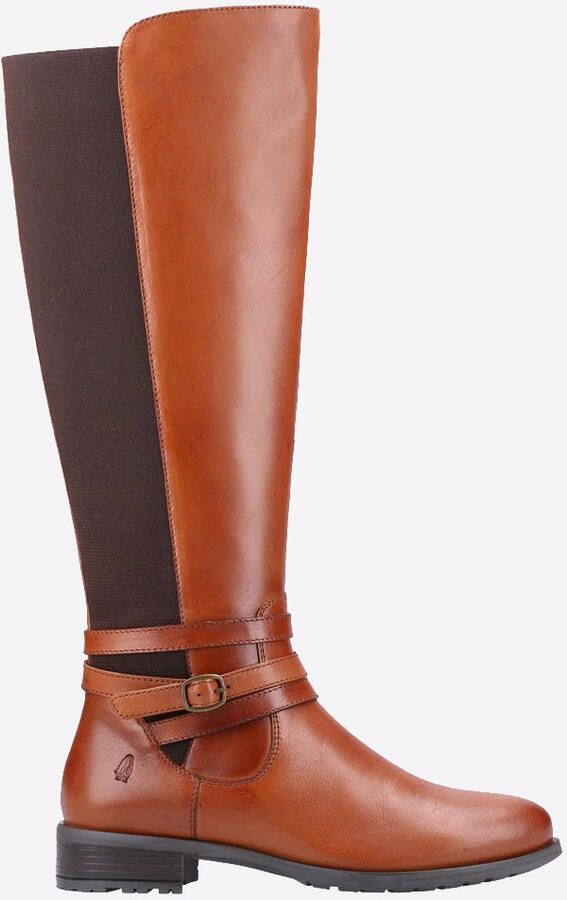 Hush Puppies Vanessa Leren Dames Tan Enkellaarzen Met Hoge Hak