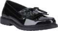 Hush Puppies Verity Kiltie Leren Dames Zwarte Instappers - Zwart
