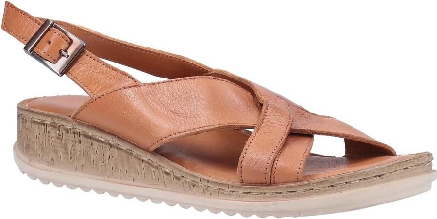 Hush Puppies Vrouwen dames Elena Leren Wigsandaal (Tan)