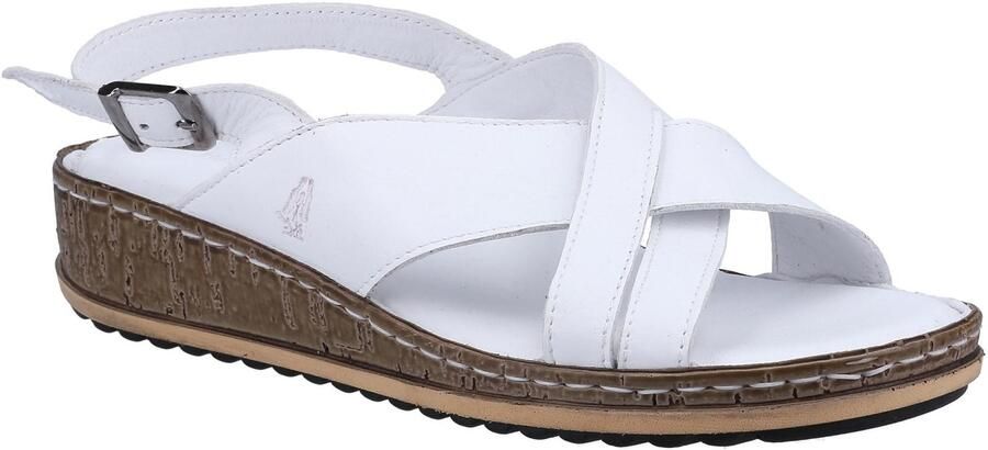 Hush Puppies Vrouwen dames Elena Leren Wigsandaal (Wit)