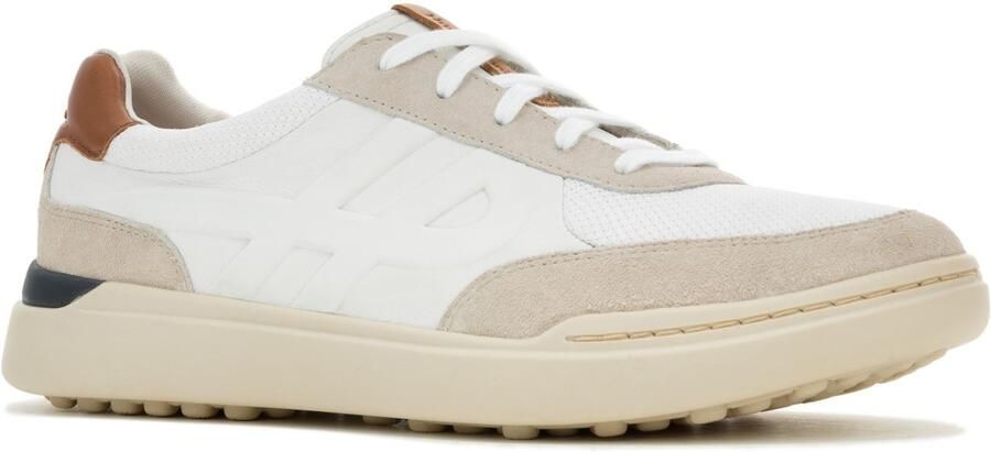 Hush Puppies Wes HP Sneakers Suède Heren Witte Trainers