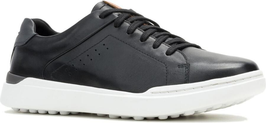 Hush Puppies Wes Leren Mannen Zwarte Sneakers