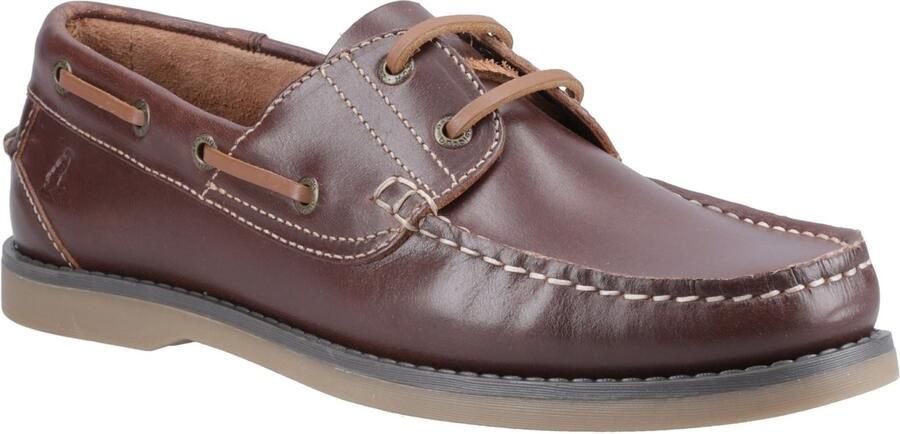 Hush Puppies Wilson Leren Heren Bruine Bootschoenen