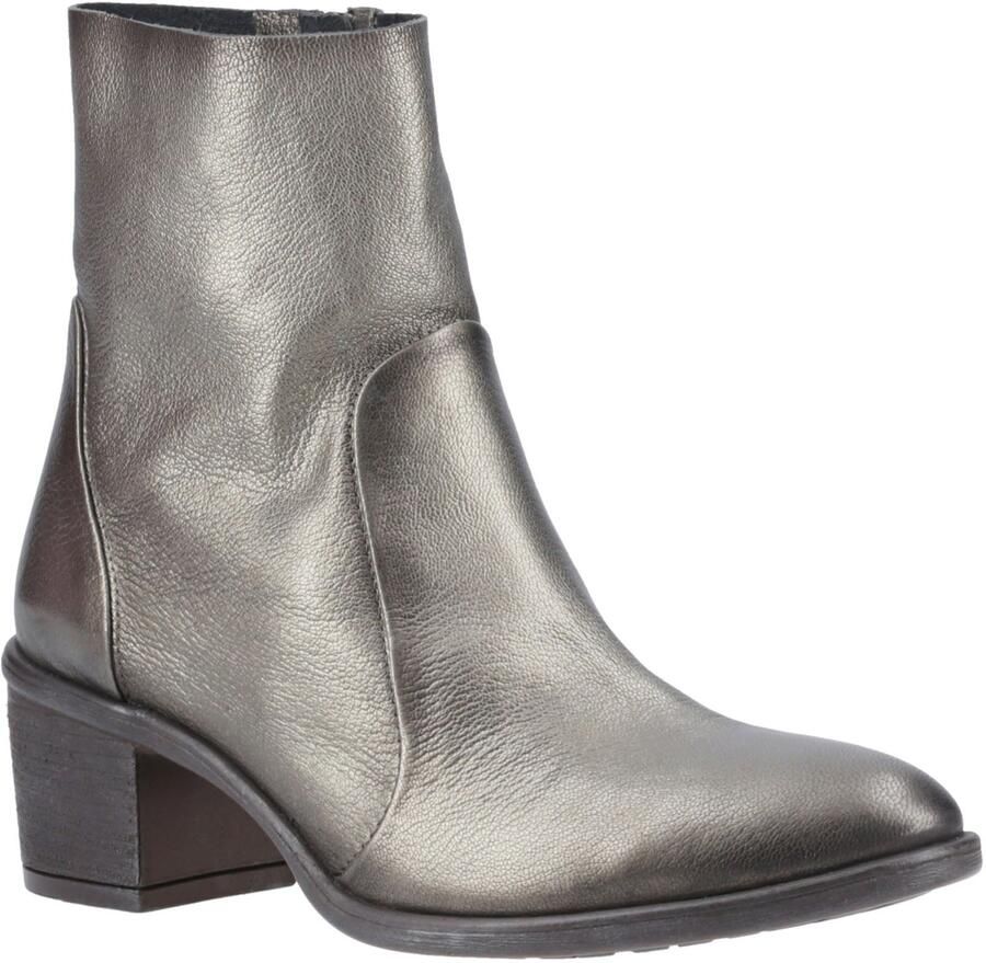 Hush Puppies Winona Leren Dames Pewter Laarzen