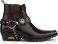 Infinity Leather Bruin lederen Winklepicker westerse gotische laarzen voor heren - Bruin