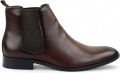 Infinity Leather Bruine Chelsea Slip-On Office enkellaarsjes voor heren - Bruin