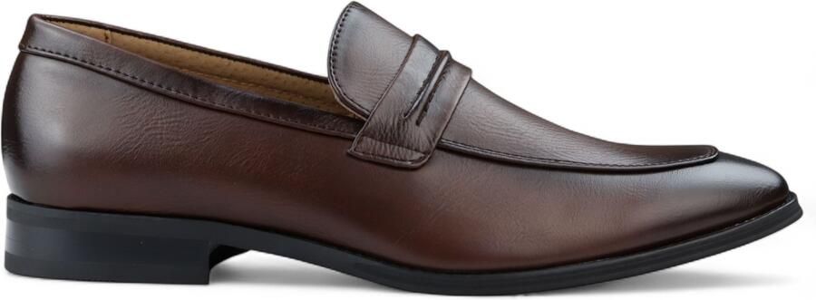 Infinity Leather Bruine instappers voor heren gevoerd met leer en nette schoenen