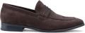 Infinity Leather Bruine suède mocassin loafers voor heren slimme instappers - Bruin