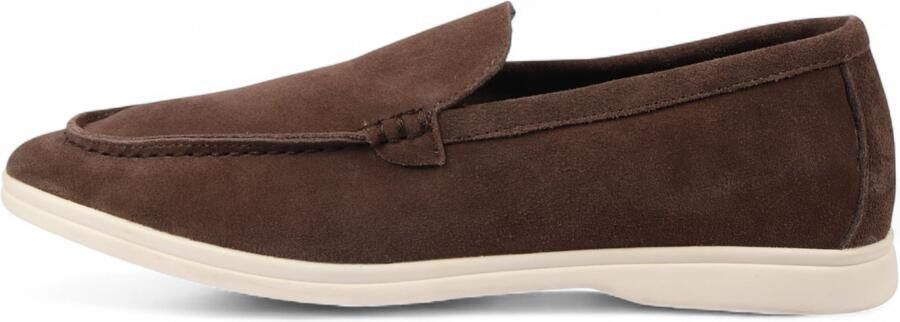 Infinity Leather Duurzame bruine instappers voor heren met zachte binnenzool