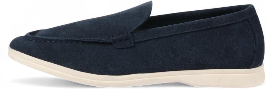 Infinity Leather Duurzame marineblauwe instappers voor heren met zachte binnenzool