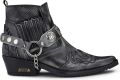 Infinity Leather Grijze slangenhuid Winklepicker cowboy lederen enkellaarzen voor heren - Grijs
