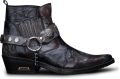 Infinity Leather Heren bruine slangenhuid Winklepicker cowboy lederen enkellaarzen - Bruin