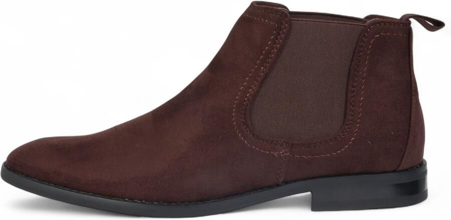 Infinity Leather Heren Chelsea-laarzen van suède met voering van echt leer en instappers