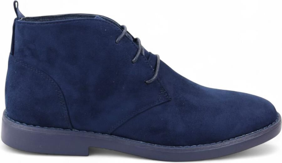 Infinity Leather Heren Navy Premium Desert Style Suède Chukka Boots