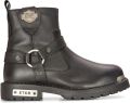 Infinity Leather Leren militaire laarzen voor heren Zwart Combat Biker Motorcycle Punk Western Boot - Zwart