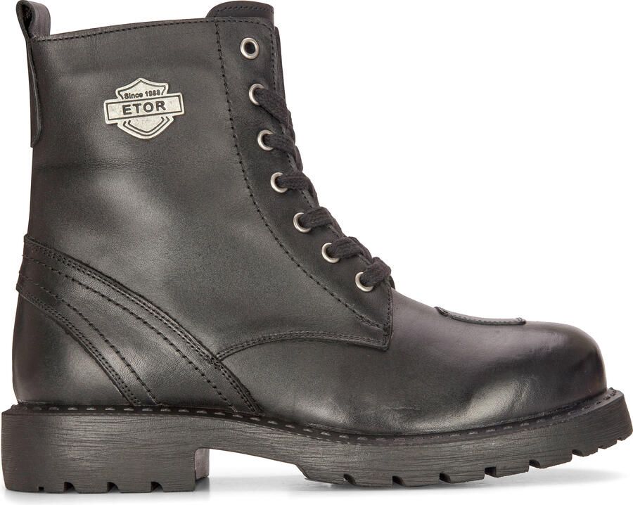 Infinity Leather Leren militaire laarzen voor heren Zwart Combat Biker Motorcycle Punk Western Boot