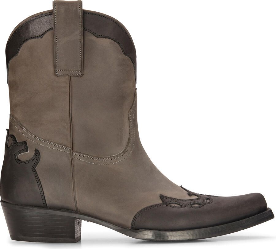 Infinity Leather Leren westernlaarzen voor heren Zwart Cubaanse Cowboy Winklepickers Klassiek Puntig