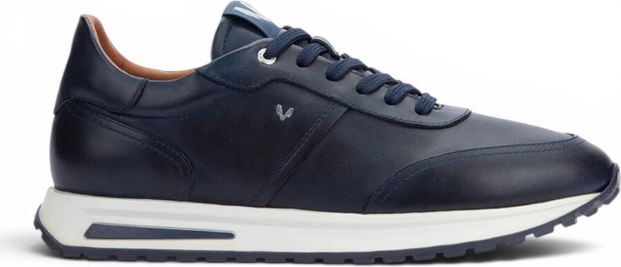 Infinity Leather Martinelli Blauwe Leren Sneakers Trainer Veterschoenen Hanbury