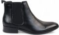 Infinity Leather Zwarte Chelsea Slip-On Office enkellaarsjes voor heren - Zwart