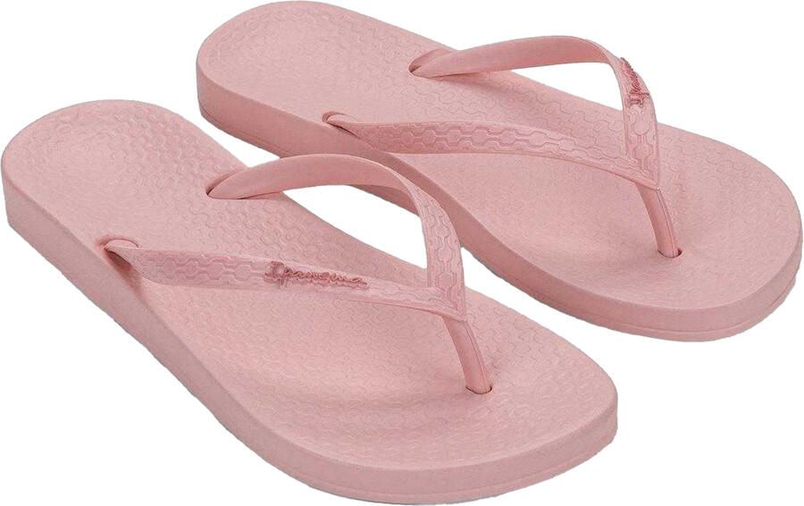 Ipanema Platte teenslippers met Anat-logo voor dames (Lichtroze)