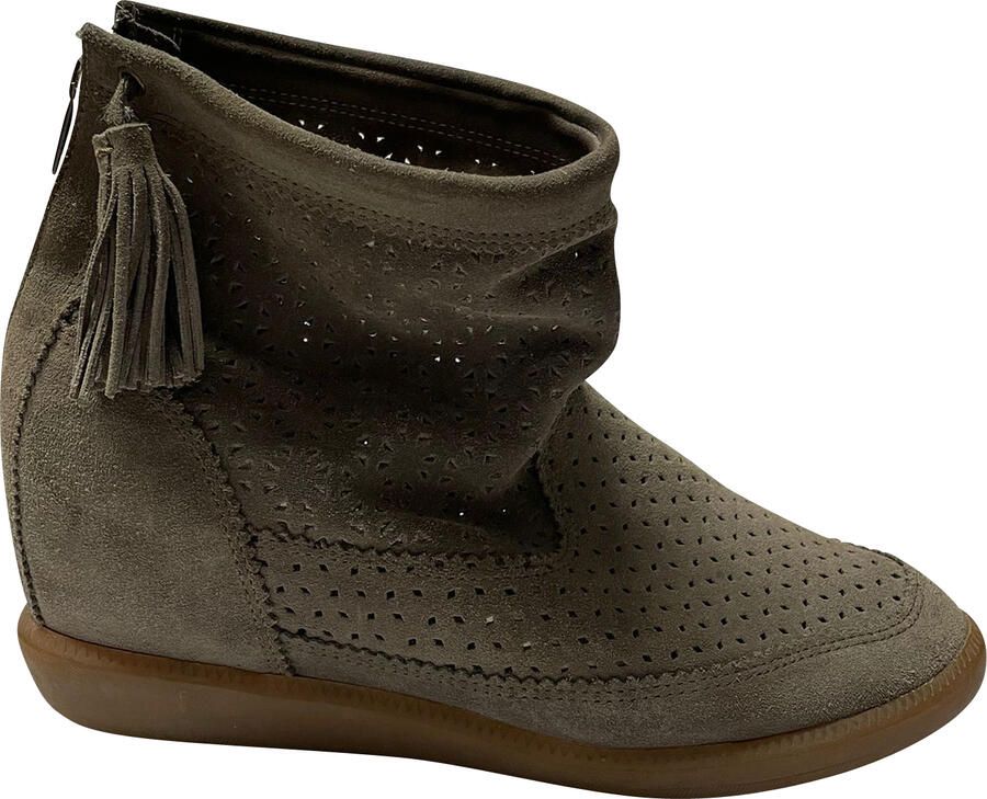 Isabel Marant Pre-owned Isabel Marant Beslay Laarzen in Grijze Geperforeerde Suède