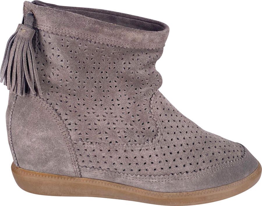 Isabel Marant Pre-owned Isabel Marant fluwelen Stainer mandlaarzen in grijs suède