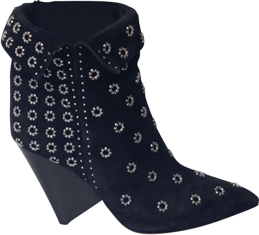 Isabel Marant Pre-owned Isabel Marant Lakky 90 Oogletlaarzen in Zwart Suède