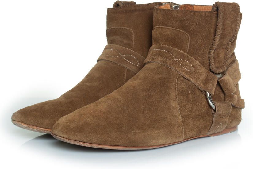 Isabel Marant Pre-owned Isabel Marant Ralph kaki suède enkellaarsjes