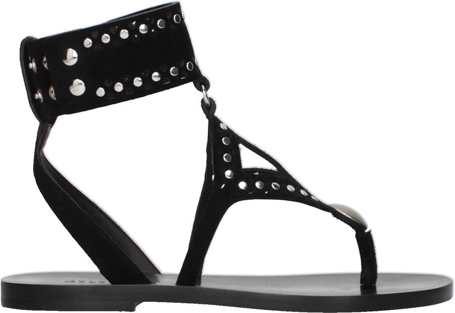 Isabel marant Zwarte Leren Flip-Flop Sandalen