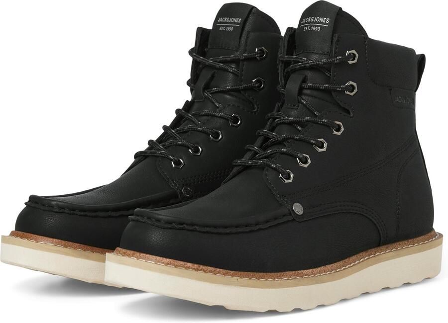 Jack & jones Archway Moc Polyurethaan Heren Antraciet Enkellaarsjes