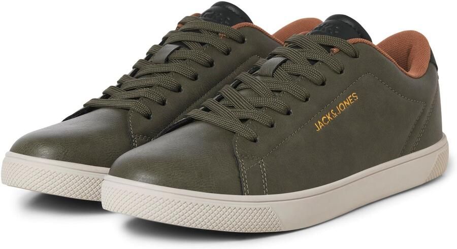 Jack & jones Bosley Polyurethaan Heren Sneakers in Olijfnacht