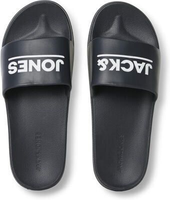 Jack & jones Jfwollie slider logo badslipper antraciet