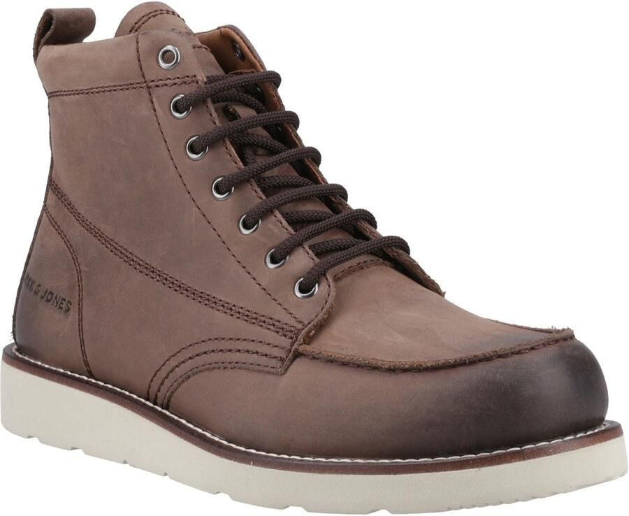Jack & jones Toronto Leren Heren Bruine Enkellaarzen Met Stenen