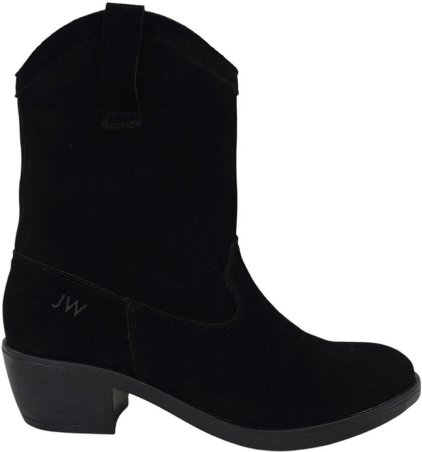 Jack Wills Dalida suède westernlaarzen met blokhak voor dames (Zwart)