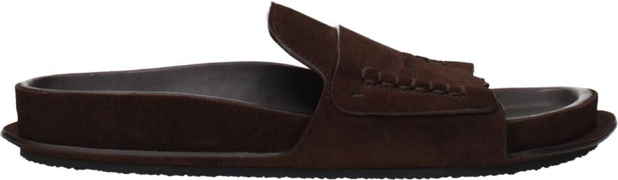 Jacquemus Bruin Leren Slippers