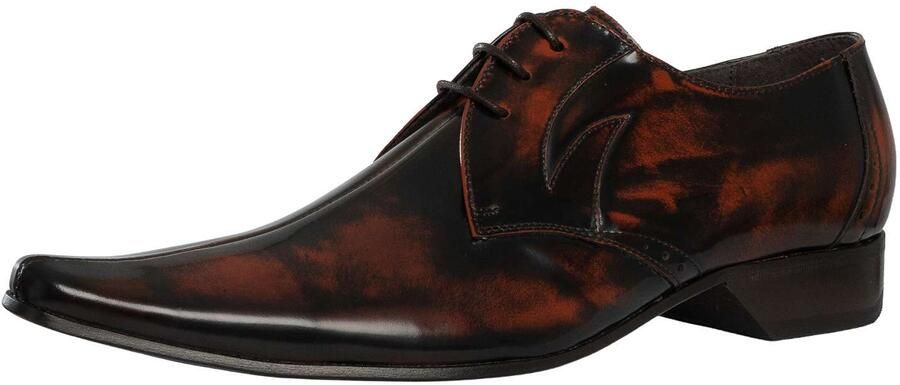 Jeffery West Derby Gepolijste Leren Schoenen Bruin