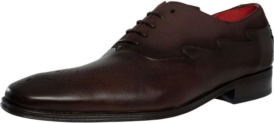 Jeffery West Tweekleurige Suède Leren Oxfordschoenen Zwart
