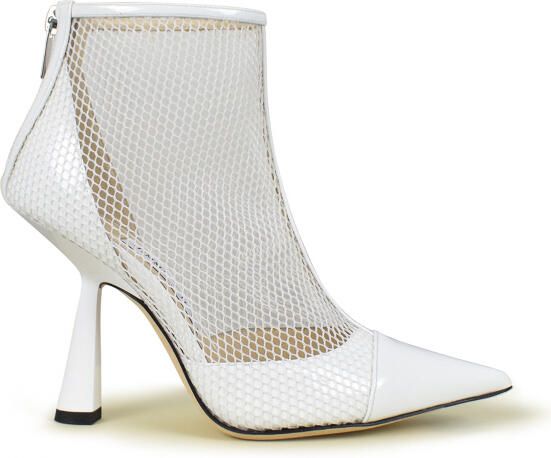 Jimmy Choo enkellaarzen Kix 100 wit
