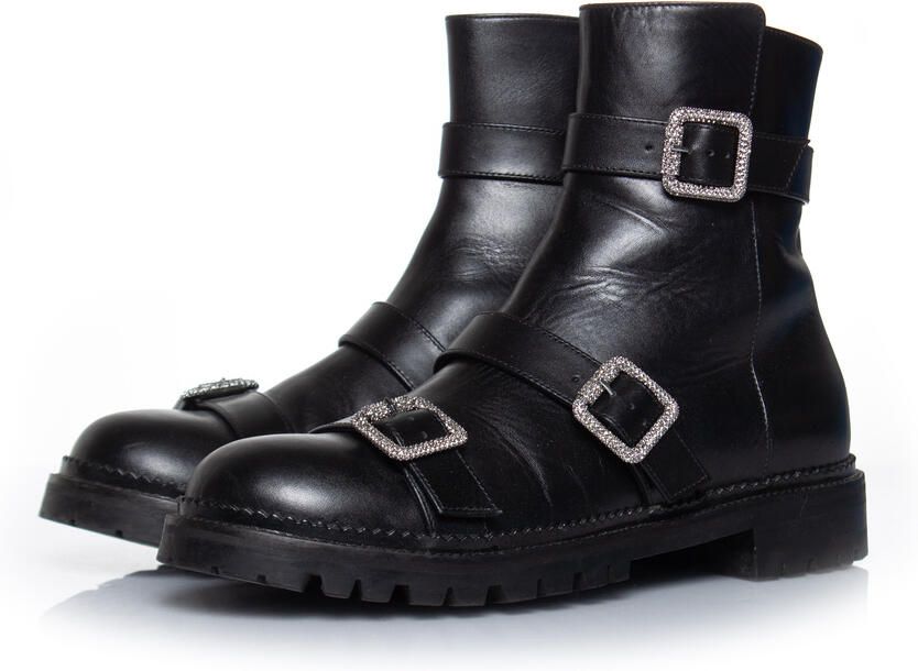Jimmy Choo Pre-owned Hank platte juwelen gespschoen enkelboots