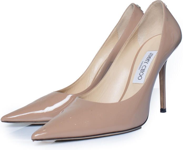 Jimmy Choo Pre-owned Jimmy Choo ballet roze lakleren puntige pumps