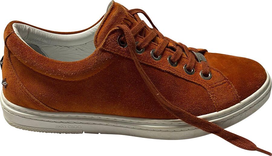 Jimmy Choo Pre-owned Jimmy Choo Cash Sneakers in Bruin Suède
