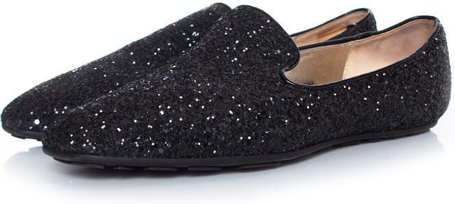 Jimmy Choo Pre-owned Jimmy Choo Glitter loafers in het zwart