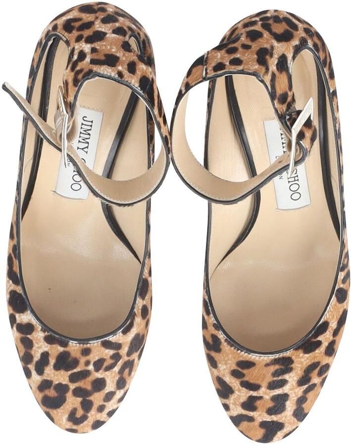 Jimmy Choo Pre-owned Jimmy Choo Helena 65 Luipaardprint Pumps van Kalfsleer
