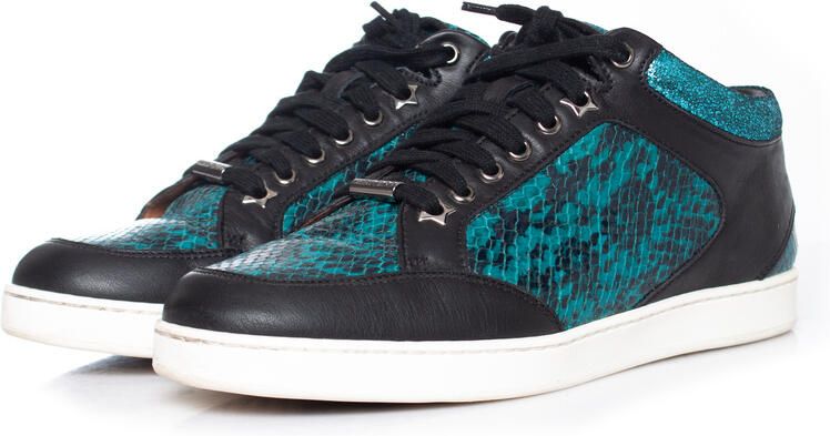 Jimmy Choo Pre-owned Jimmy Choo Miami metallic slangenprint sneakers