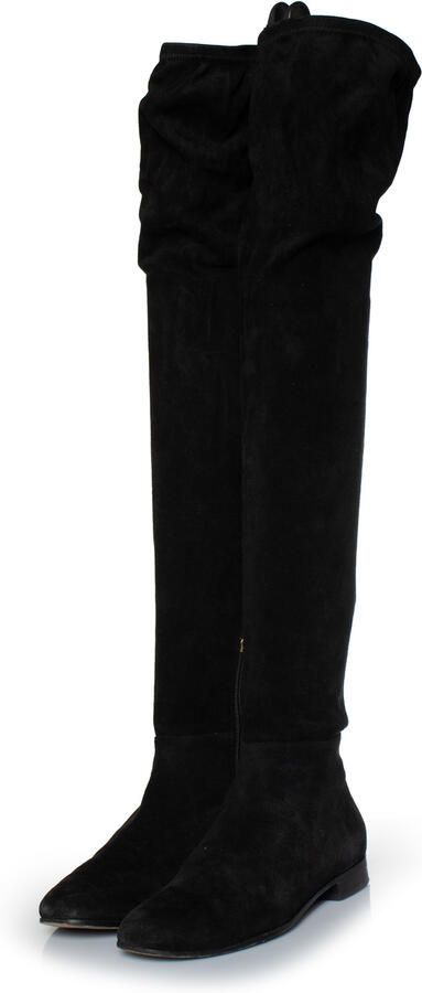Jimmy Choo Pre-owned Jimmy Choo overknee Milan platte laarzen in het zwart