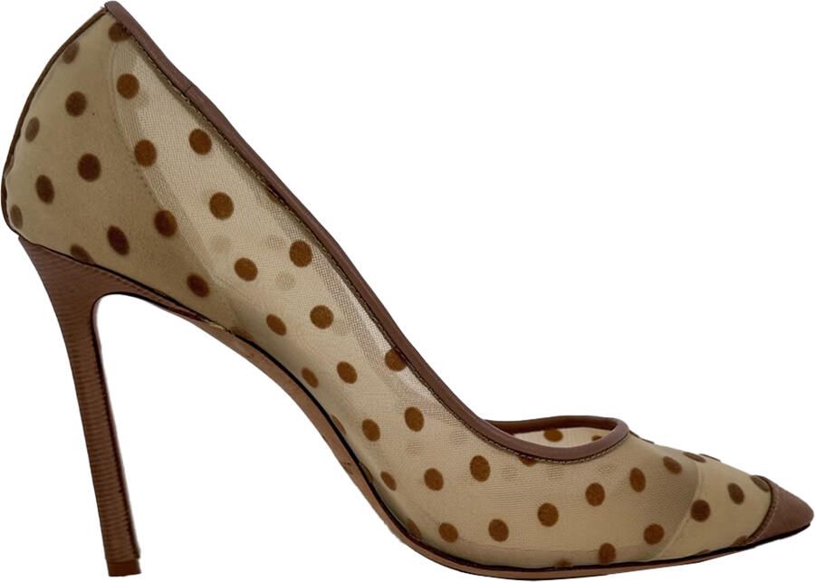Jimmy Choo Pre-owned Jimmy Choo pumps met stippen in beige mesh