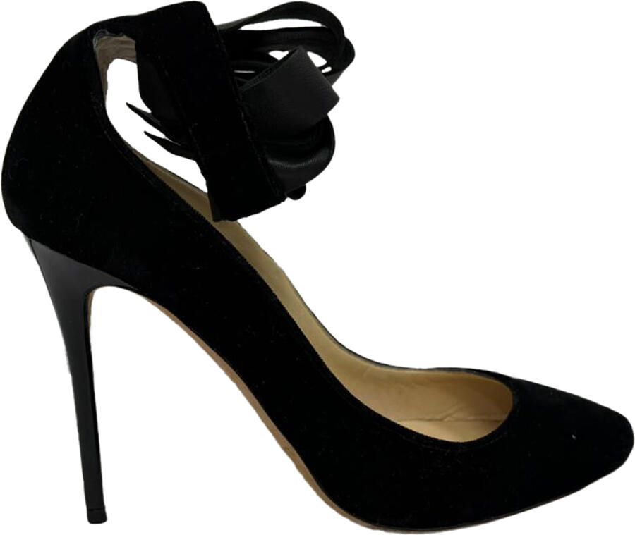 Jimmy Choo Pre-owned Jimmy Choo Rosana Enkelsluiting Pumps in Zwart Fluweel