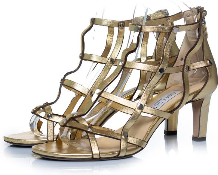 Jimmy Choo Pre-owned Jimmy Choo sandalen met bandjes in goud