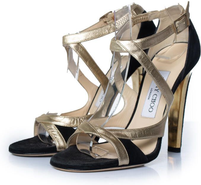 Jimmy Choo Pre-owned Jimmy Choo suède en leren sandalen
