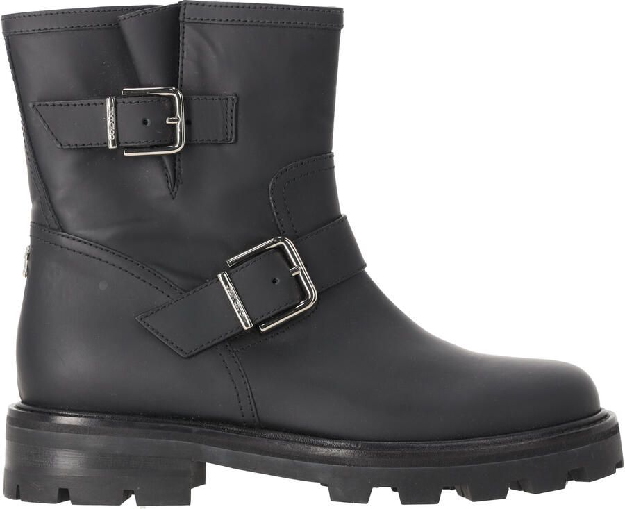 Jimmy Choo Pre-owned Jimmy Choo Youth II enkellaarsjes met gesp in zwart kalfsleer